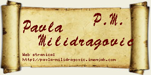 Pavla Milidragović vizit kartica